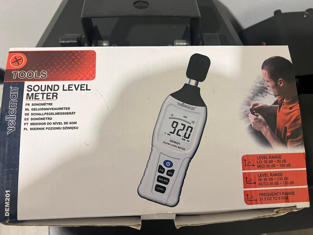 Decibel meter, Ophalen, Zo goed als nieuw