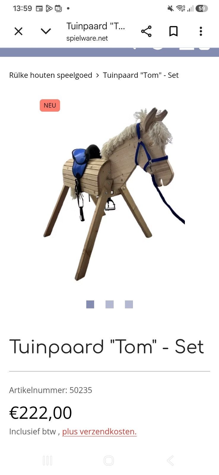 houten paard, Ophalen