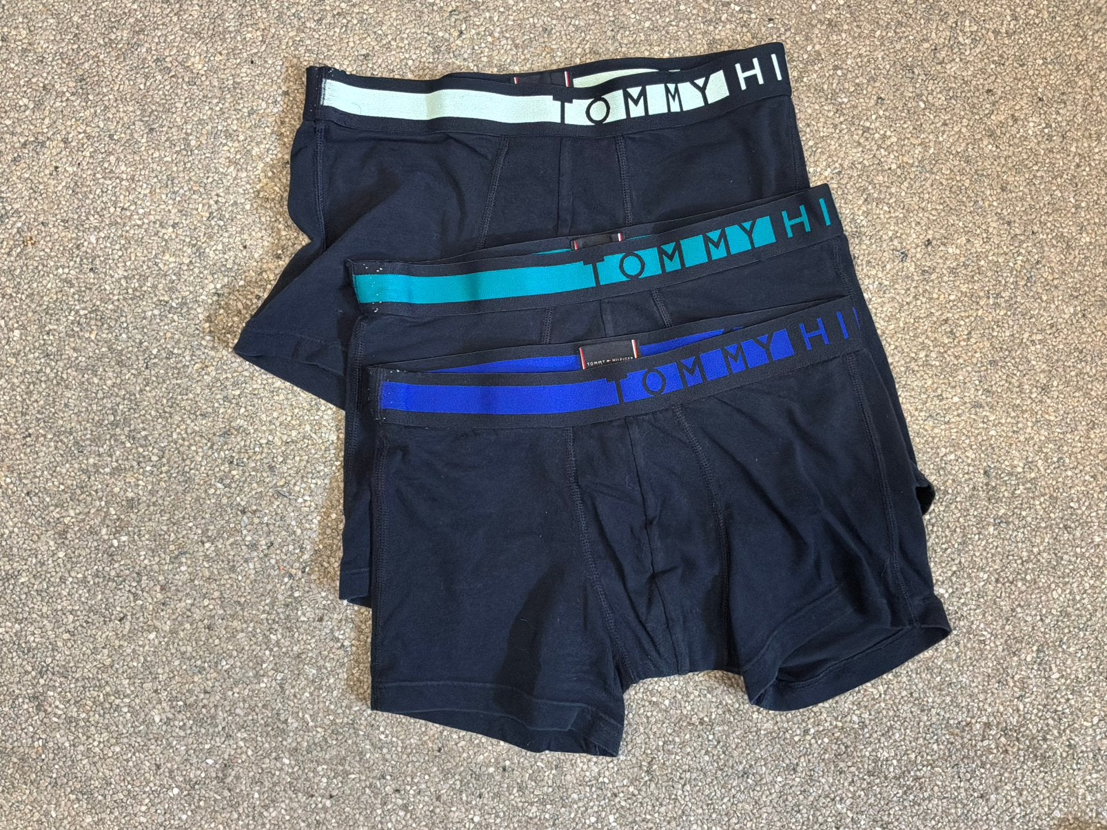3 nieuwe boxershorts Tommy Hilfiger, Enlèvement, Bleu, Boxer