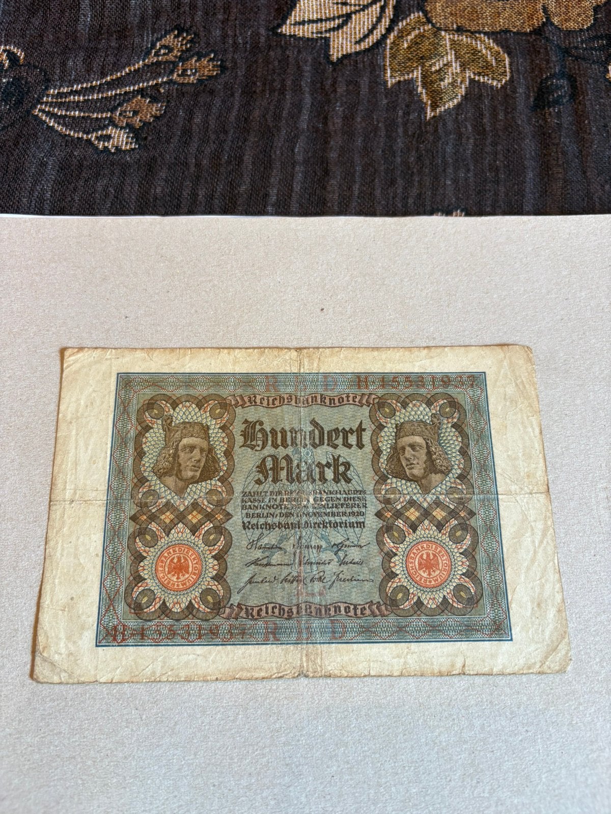 Billet allemand de 100 Mark 1920 — Bamberger Reiter, Enlèvement ou Envoi, Allemagne, Billets en vrac