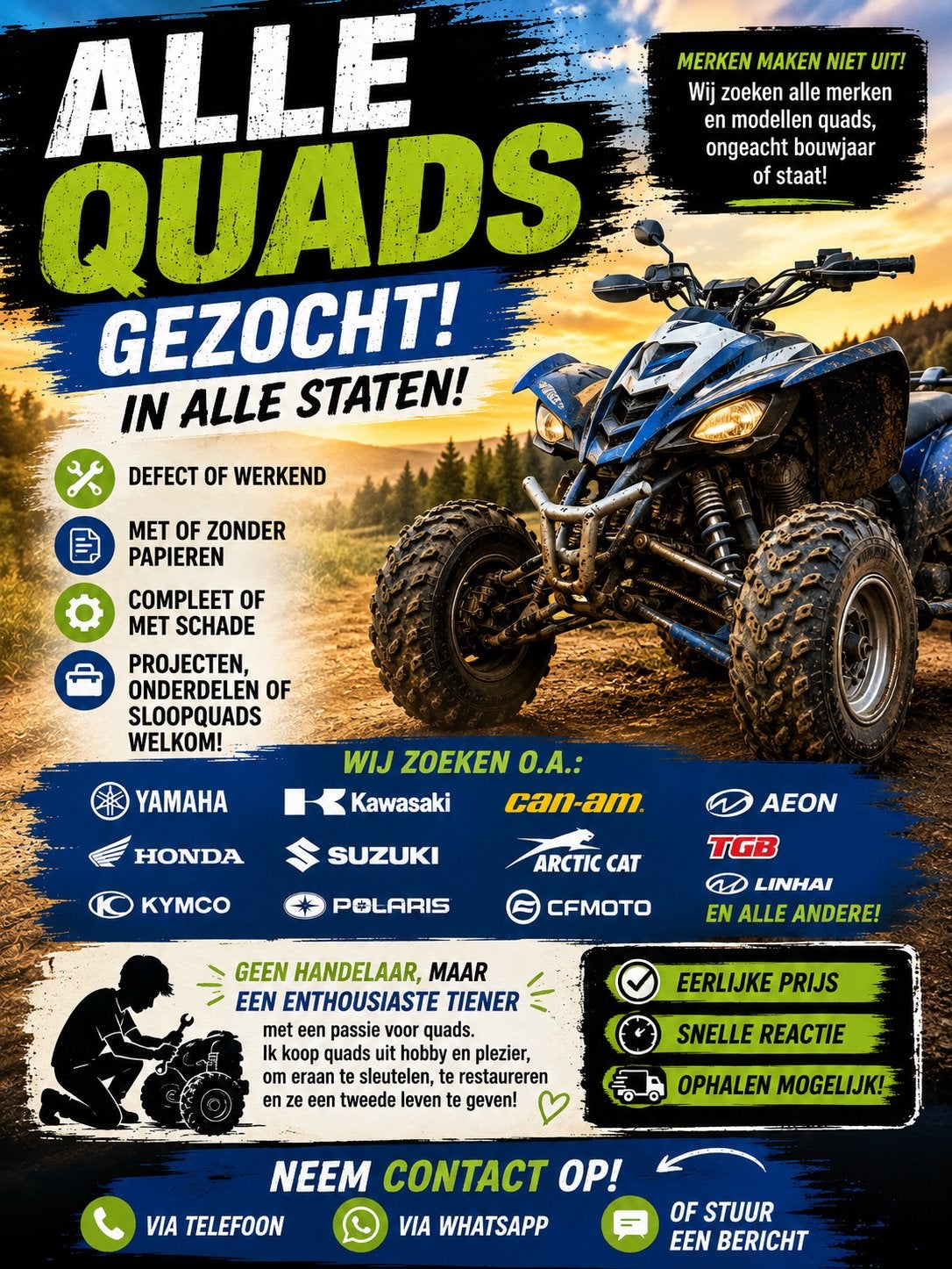 Alle quads gezocht – alle merken en alle staten!, Motoren