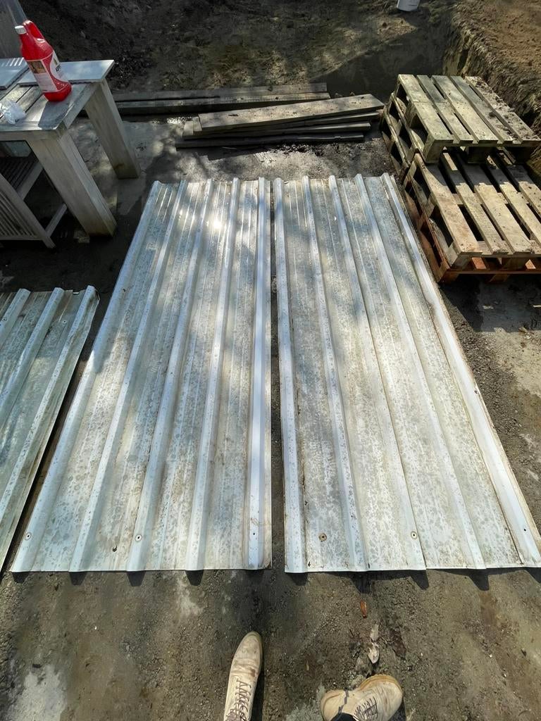 Ijzeren dakplaten, Doe-het-zelf en Bouw, Metalen, Ophalen, Gebruikt