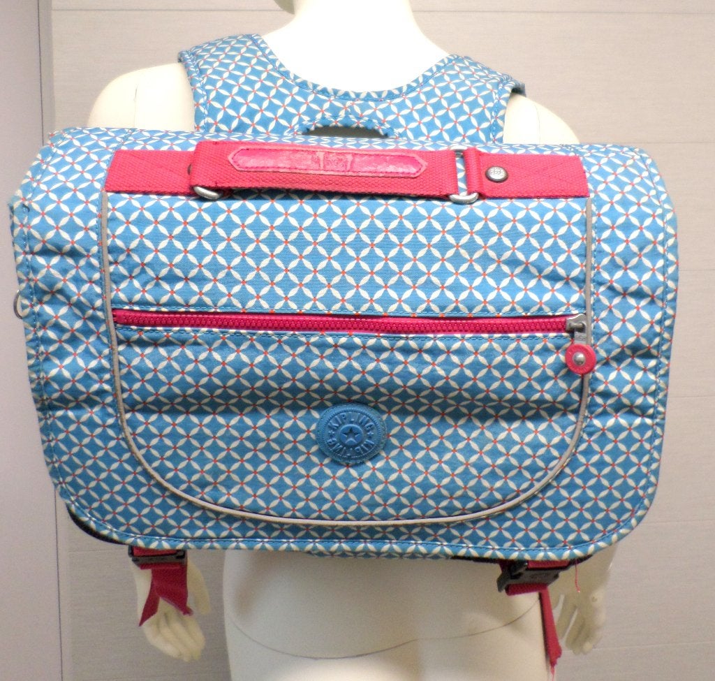 Blauwe Kipling boekentas., Ophalen of Verzenden, Zo goed als nieuw, Roze, Aktetas of Boekentas