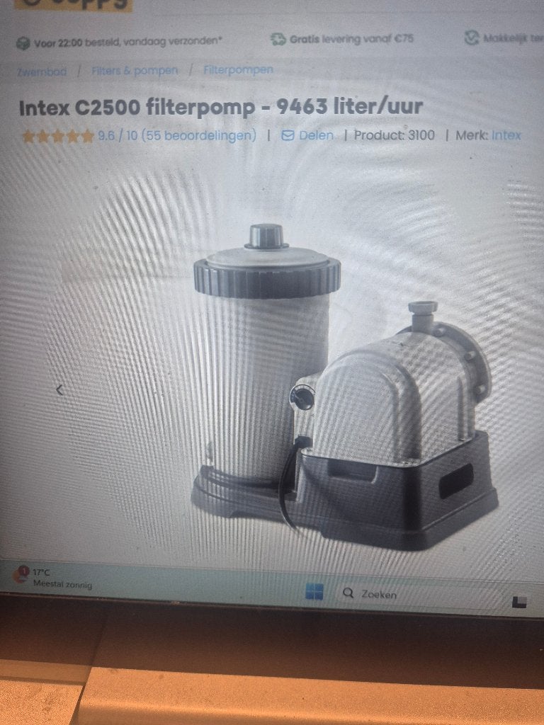 Intex c2500 filterpomp, Ophalen, Zo goed als nieuw, Zwembadpomp