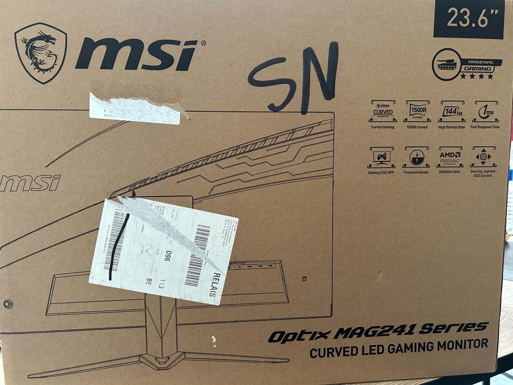 Curved Led Gaming Monitor 144 Hz MSI, Computers en Software, MSI, Kantelbaar, VA, Zo goed als nieuw