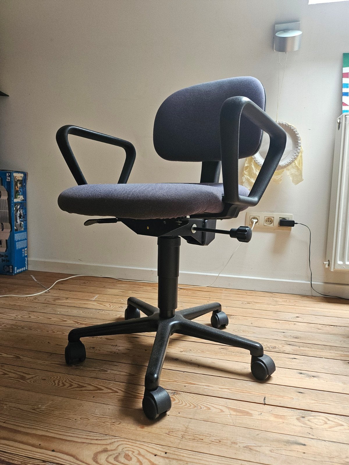 bureaustoel, Ophalen, Gebruikt, Blauw, Bureaustoel