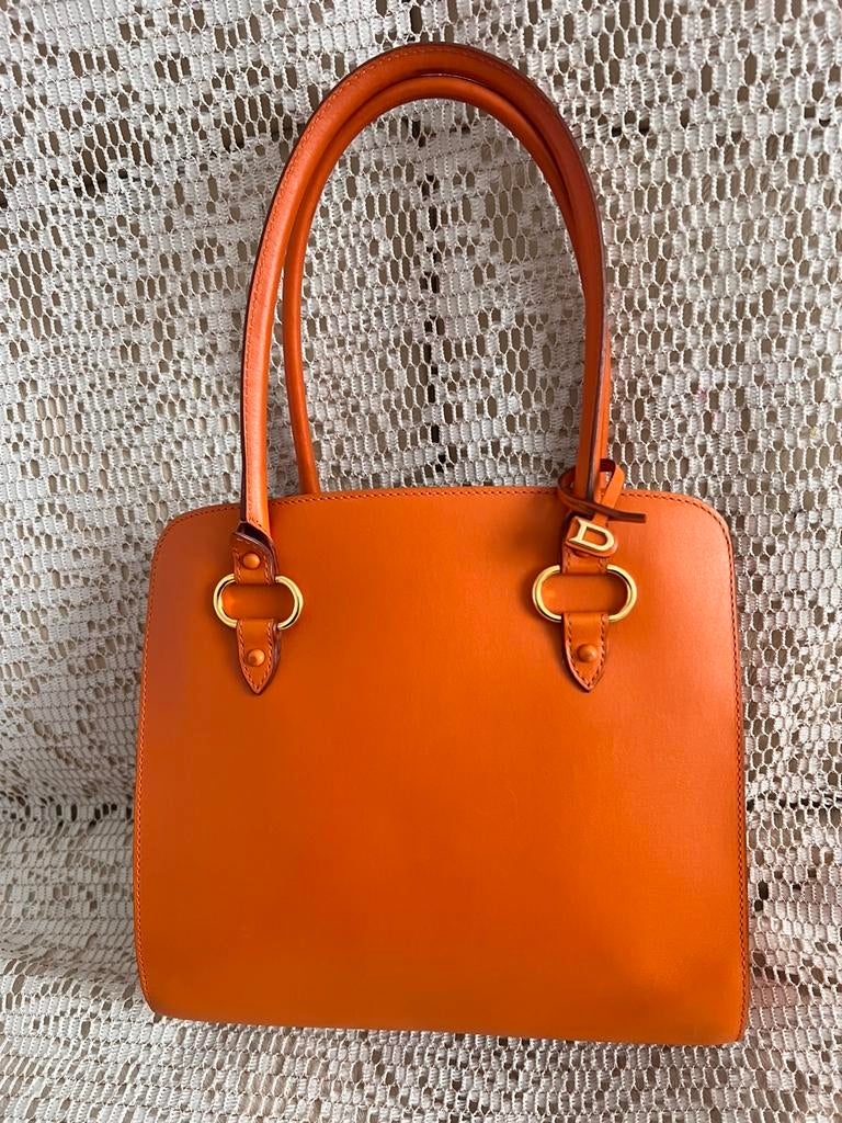 Sac DELVAUX modèle Sepia Tangerine impeccable, Enlèvement ou Envoi, Comme neuf, Noir