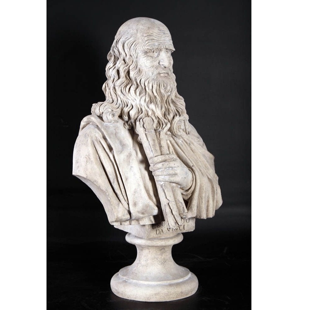 Leonardo Da Vinci beeld – Buste Hoogte 78 cm, Enlèvement, Neuf