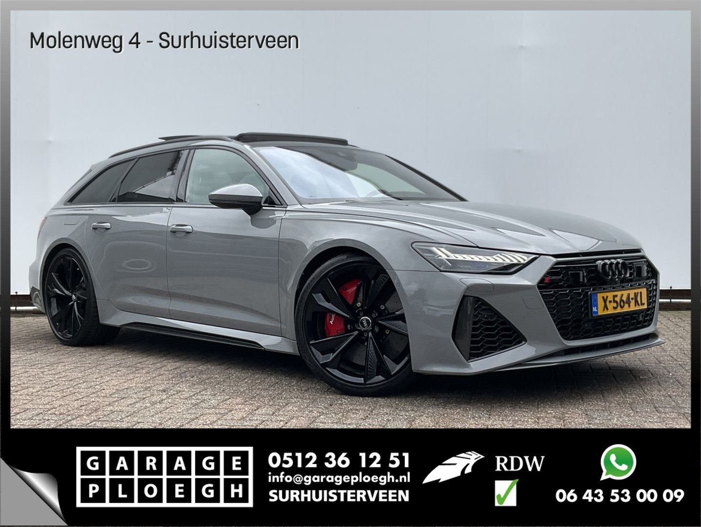 Audi RS6 4.0 TFSI 600PK Ceramic HUD Carbon Nardo 4WS Pano.da, Argent ou Gris, Achat, Electronic Stability Program (ESP), Carnet d'entretien