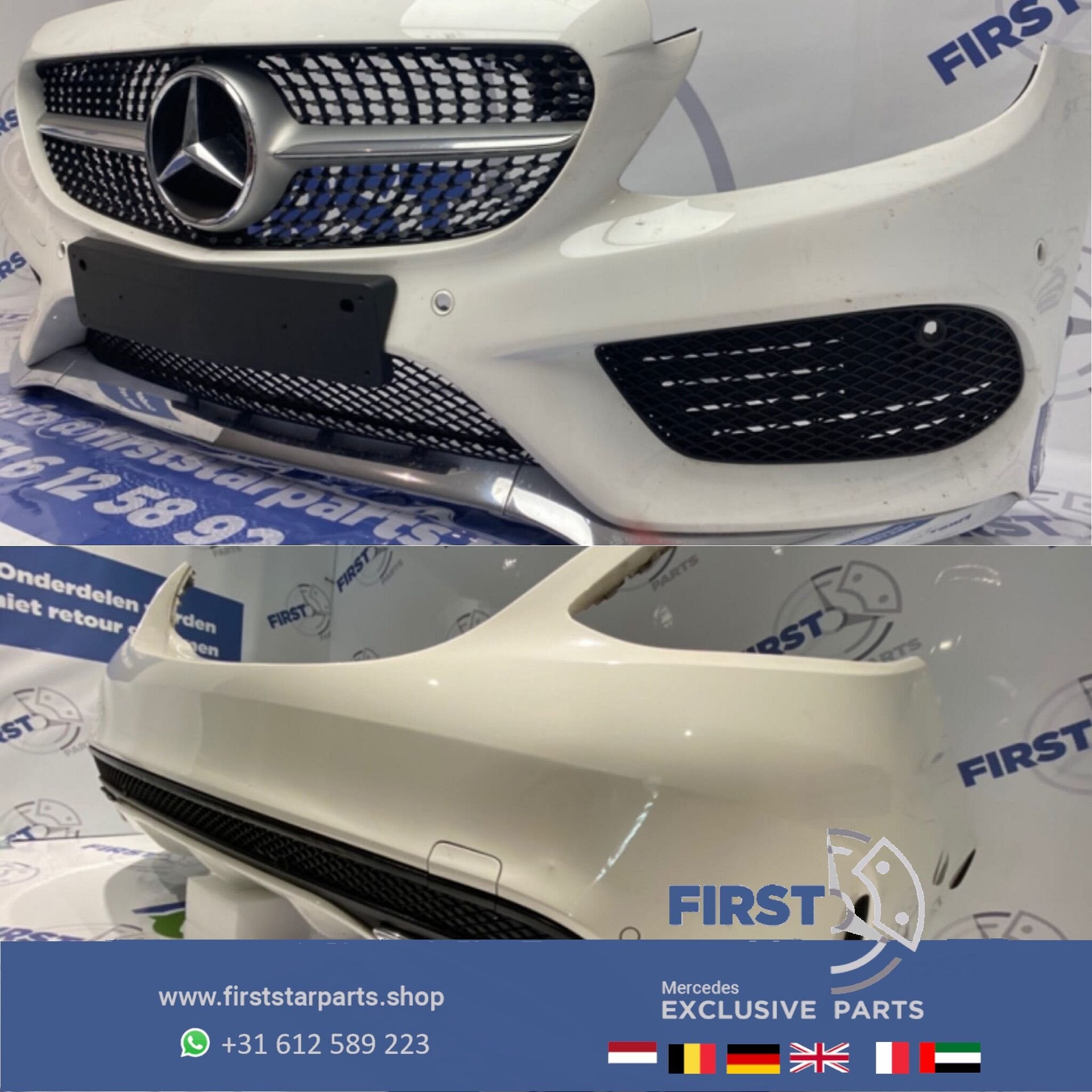 W205 SEDAN AMG BODY KIT WIT C KLASSE VOOR + ACHTER BUMPER or, Gebruikt, -, Ophalen of Verzenden, Bumper
