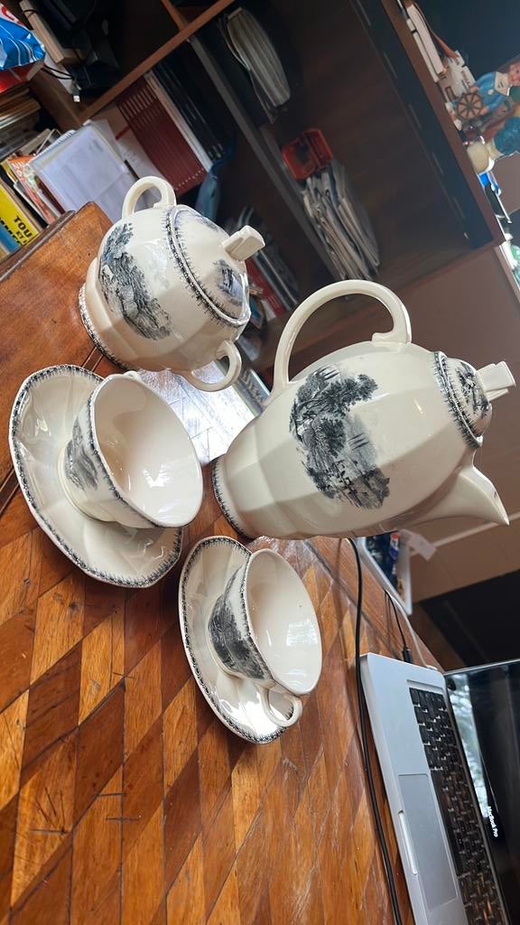 Boch la louvière 2 tasses cafetière, Enlèvement ou Envoi