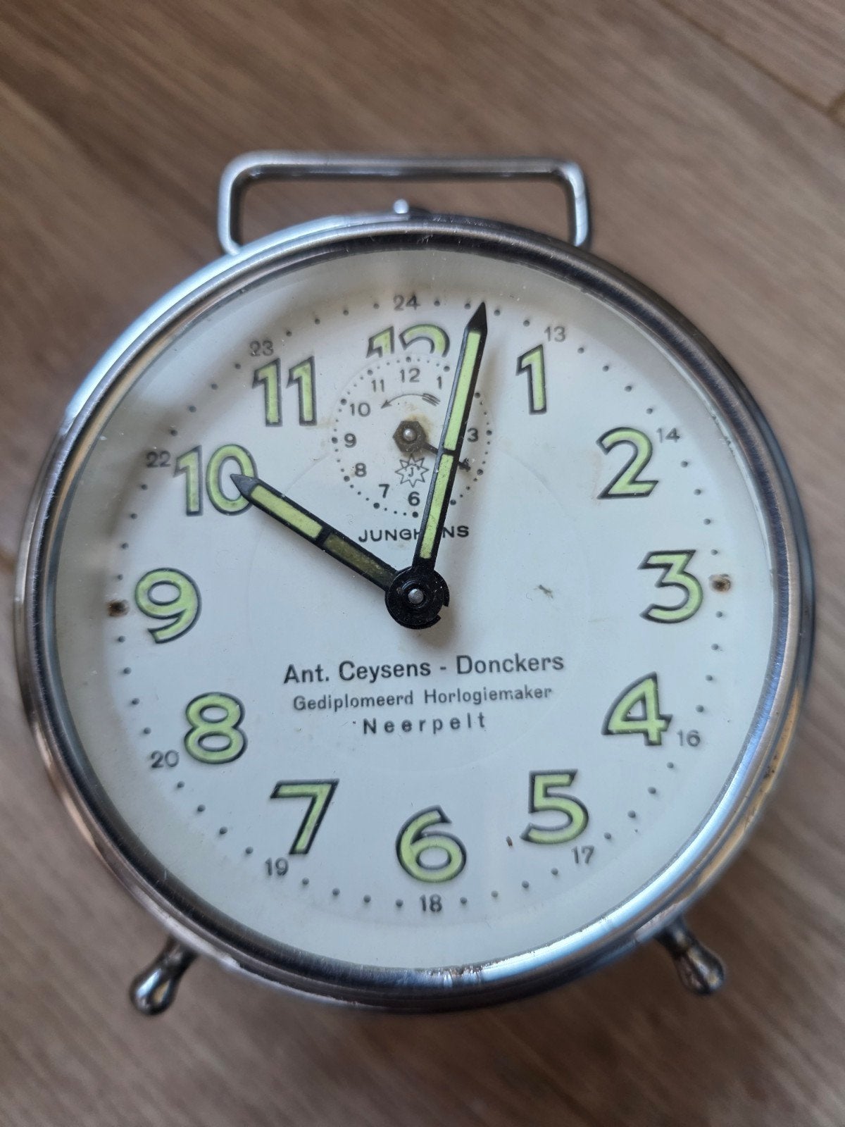 Antieke Junghans wekker. Werkend, Ophalen of Verzenden, Gebruikt, Analoog