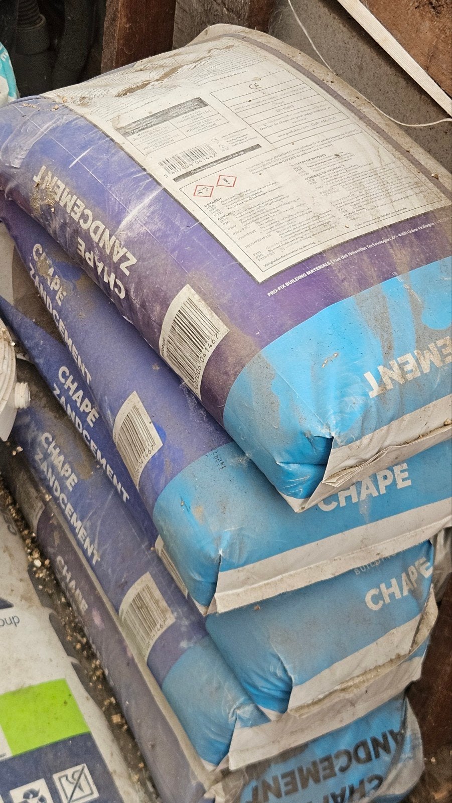 5 zakjes chape 25 kg., Doe-het-zelf en Bouw, Ophalen
