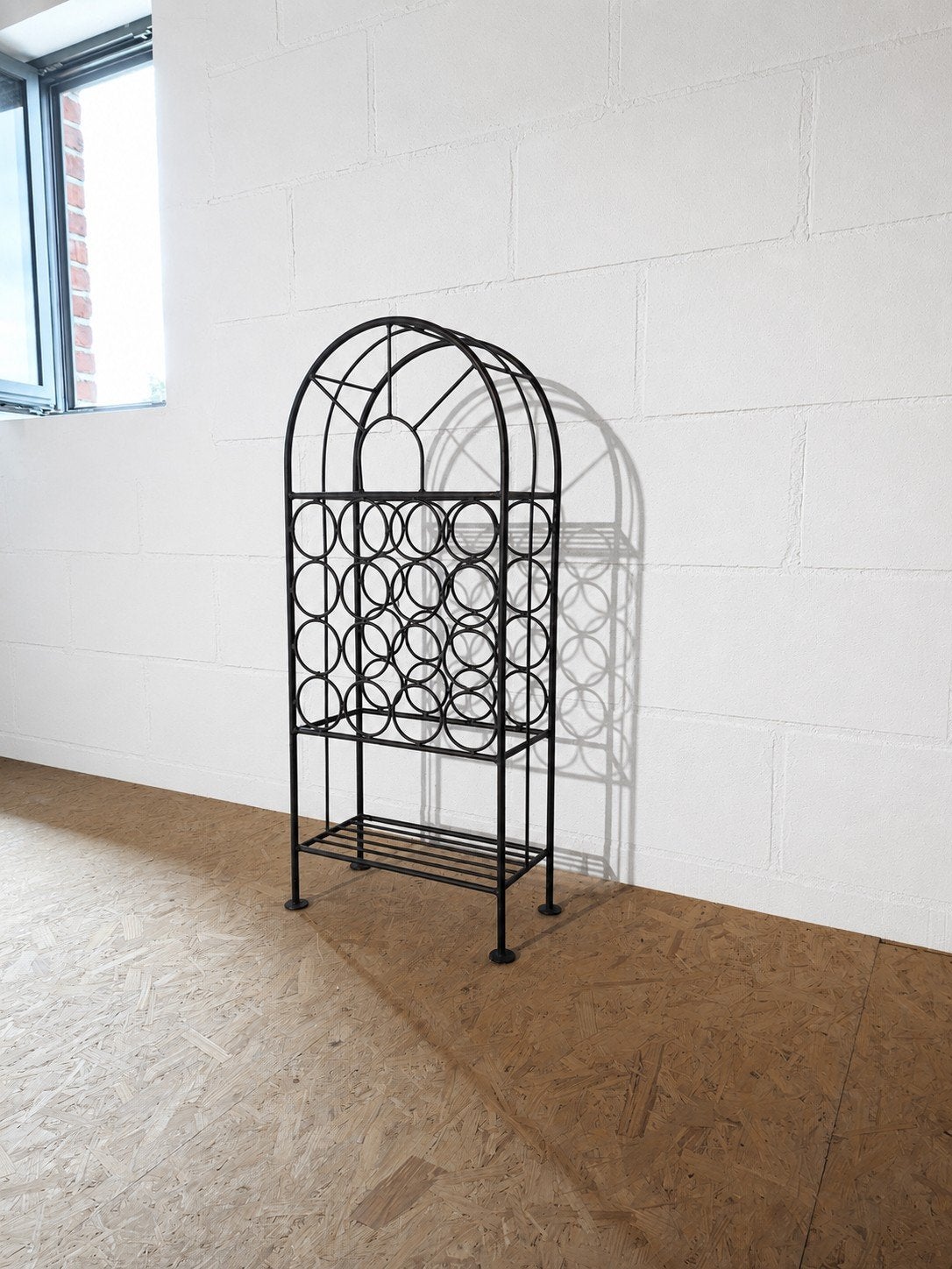 Casier à vin en métal pour 16 bouteilles, Maison & Meubles, Accessoires pour la Maison | Porte-bouteilles, Comme neuf, Métal, 15 à 25 bouteilles