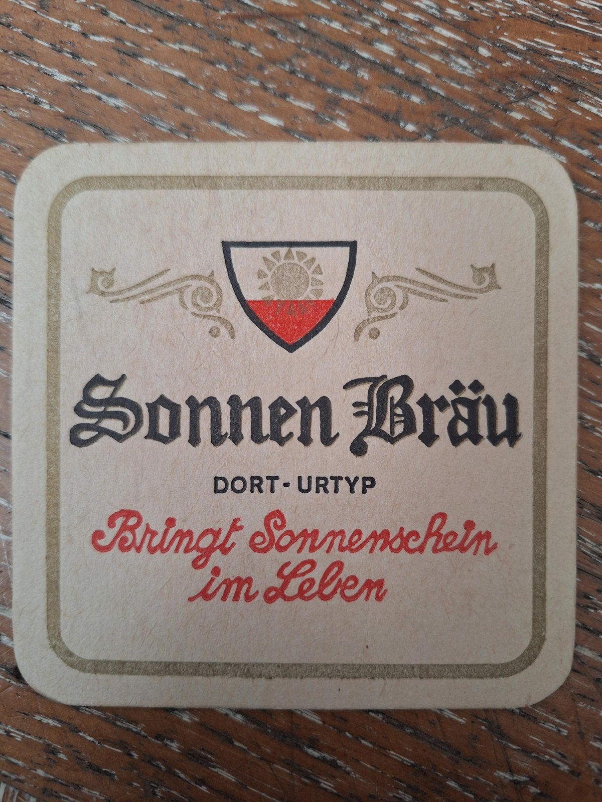 oud bierviltje Sonnen brau brouwerij 't Hamerken Brugge, Verzamelen, Ophalen of Verzenden