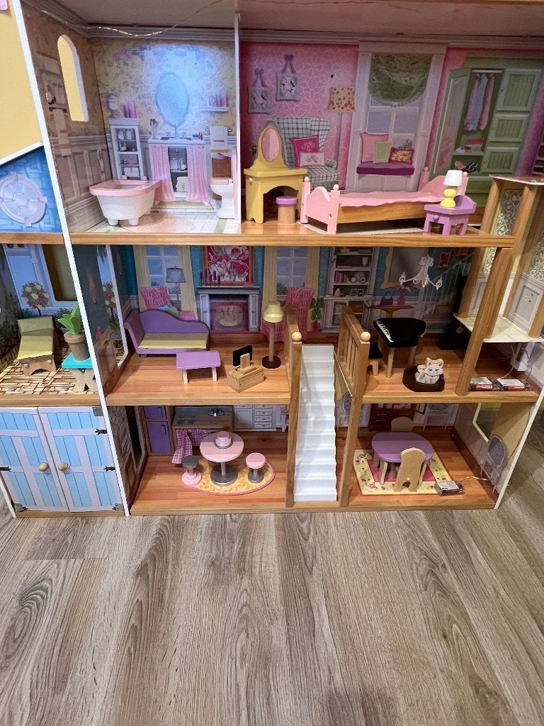 Houten poppenhuis, Kinderen en Baby's, Ophalen, Gebruikt, Poppenhuis
