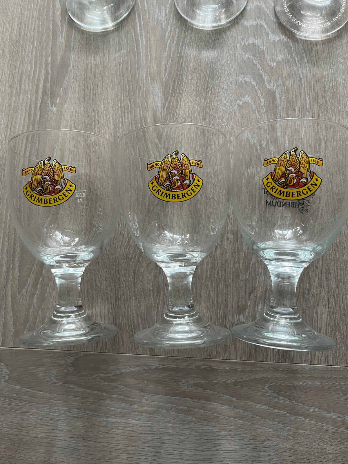 Mooie verzameling bierglazen, 32 stuks,verschillende merken, Ophalen, Zo goed als nieuw, Leffe