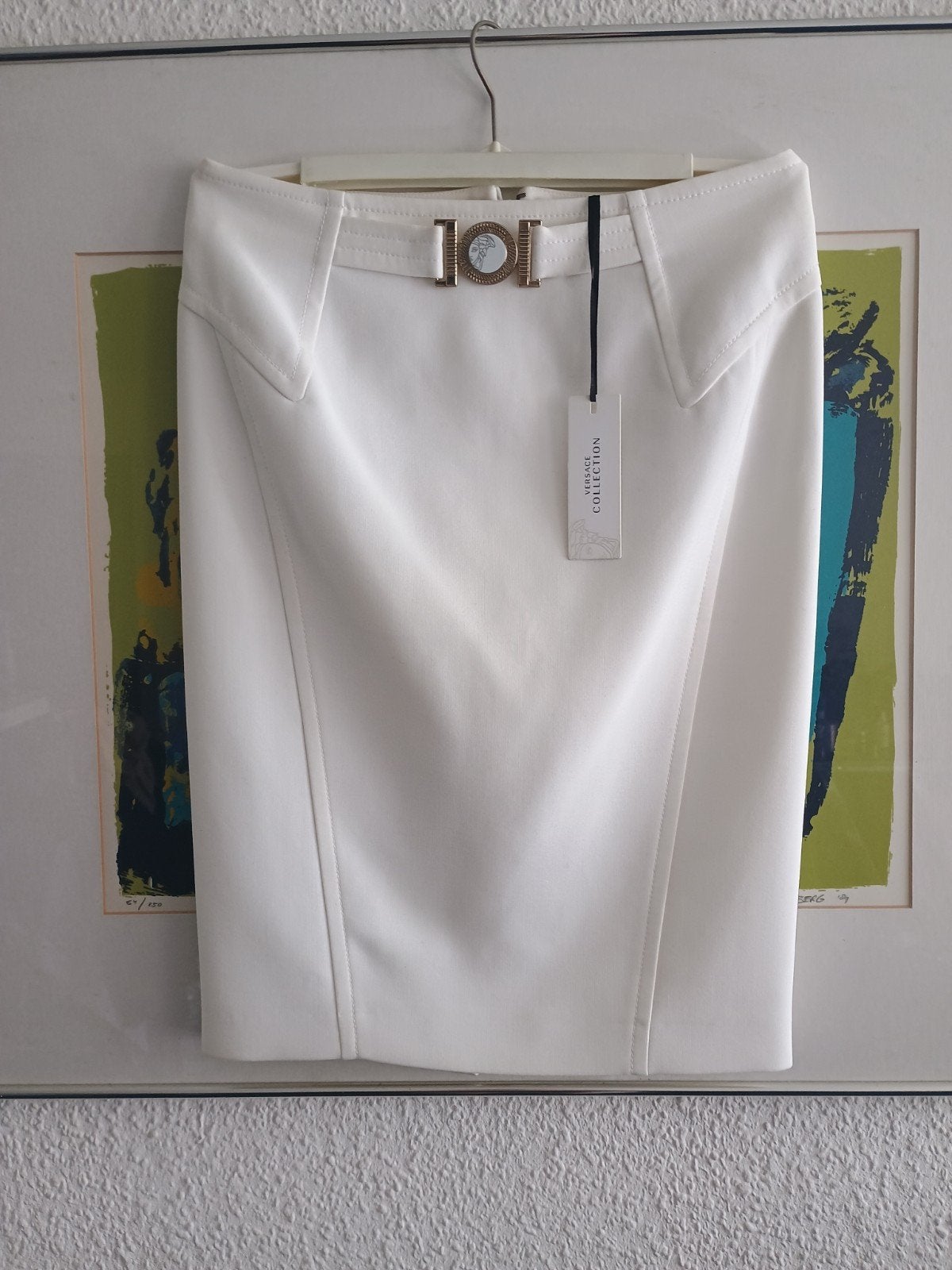 Jupe Versace blanche S, Neuf, Enlèvement ou Envoi, Versace, Blanc