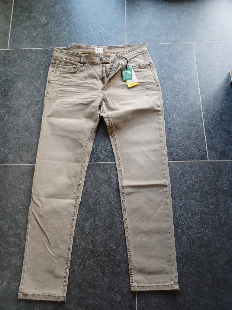 CAMEL ACTIVE LICHT BRUINE BROEK MAAT W35 L34 NIEUW, Vêtements | Hommes, Neuf, Enlèvement ou Envoi, Taille 56/58 (XL), Brun