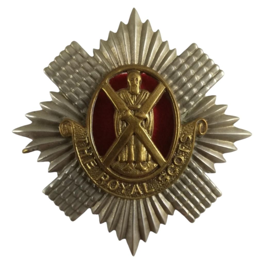 British Army - Royal Scots Regiment Cap Badge, Verzamelen, Ophalen of Verzenden, Landmacht, Embleem of Badge