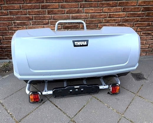 Thule BackUp 900 bagagebox + Thule EasyBase drager, Autos : Divers, Coffres de toit, Comme neuf, Enlèvement