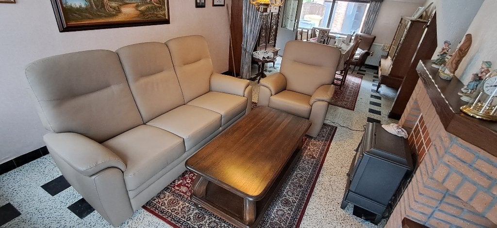 3 zit, salontafel en elektrische relax, Ophalen, Gebruikt