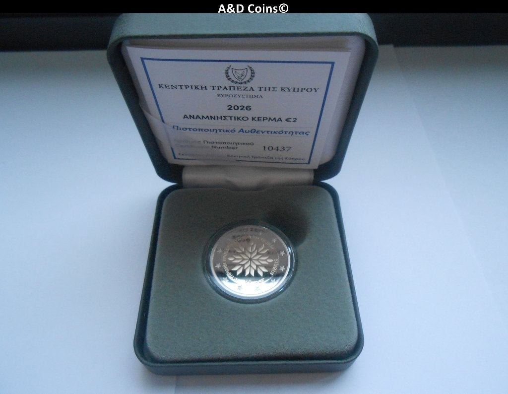 Cyprus 2 Euro Proof 2026, Postzegels en Munten, Munten | Europa | Euromunten, Verzenden, Cyprus, 2 euro