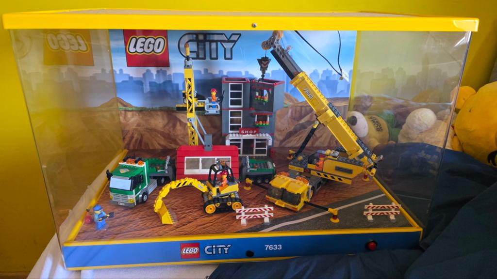 Lego city set 7633 bouwwerf in plastic vitrinebox, Ophalen