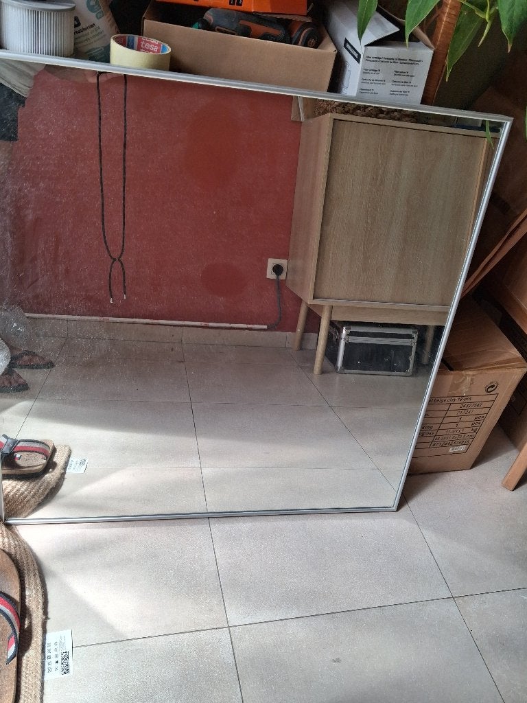 Badkamerspiegel, Huis en Inrichting, Badkamer | Badkamermeubels, Ophalen, Overige typen, 50 tot 100 cm, Zo goed als nieuw