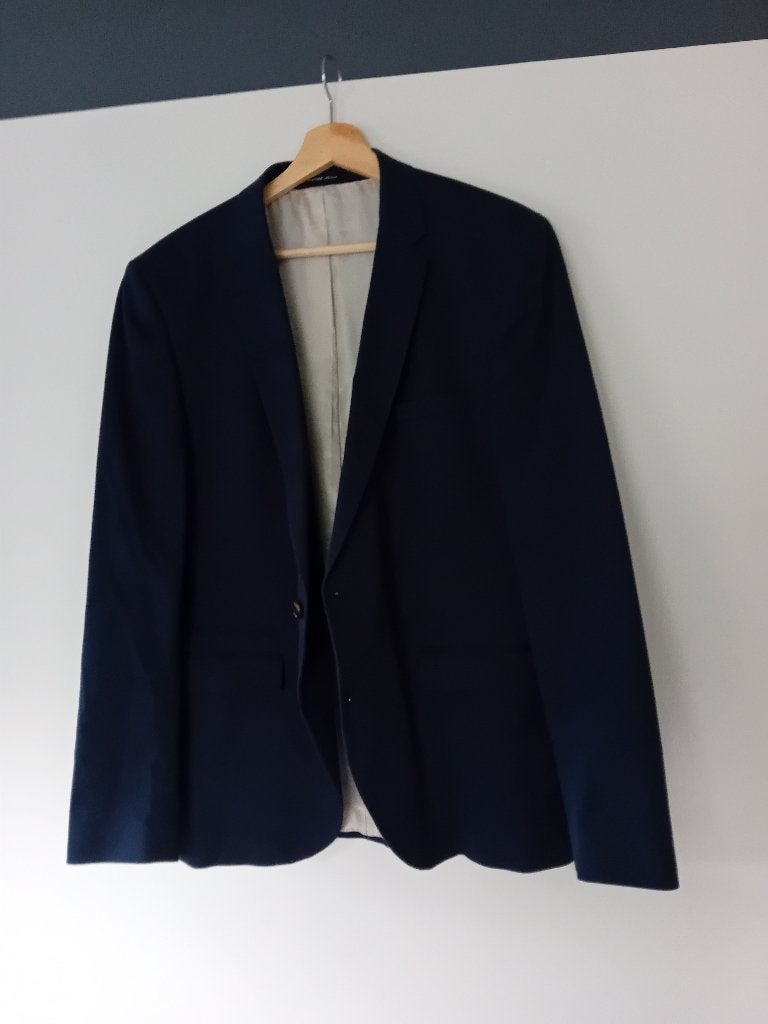 herenjas, Ophalen, Maat 52/54 (L), Blauw, Zo goed als nieuw