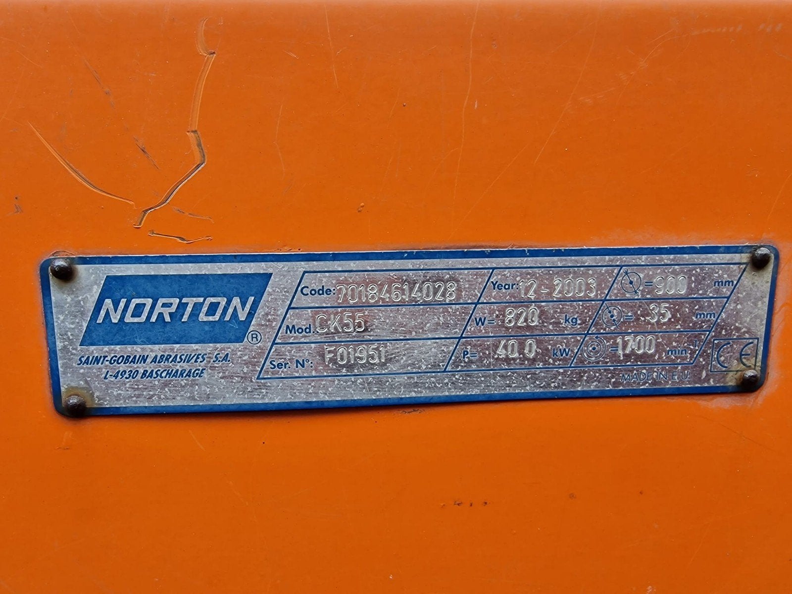 NORTON CK55 Dubbele Betonzaag – Professionele Vloerzaag, Doe-het-zelf en Bouw, Minder dan 60 liter, Ophalen, Gebruikt, Overige typen