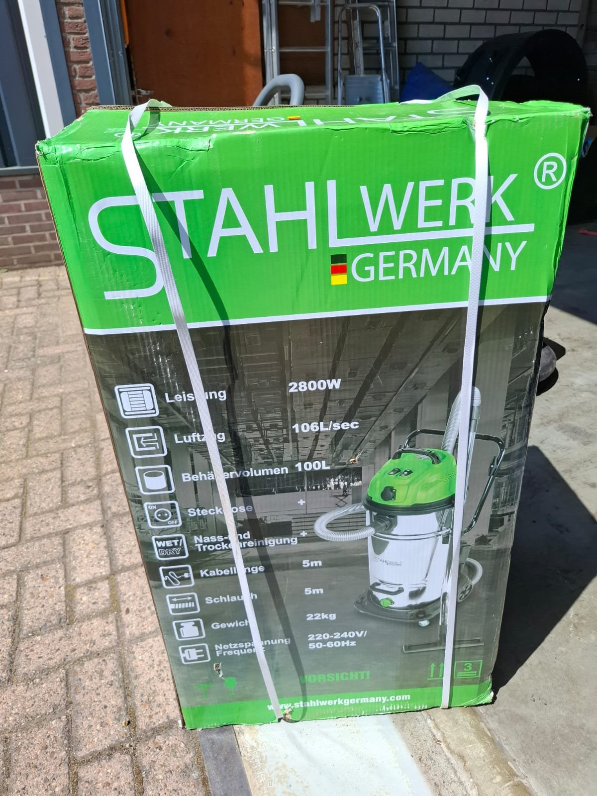 Stahlwerk Industriële Stofzuiger 100L – 2800W – Nieuw, Bricolage & Construction, Matériel de nettoyage, Enlèvement, Neuf, Aspirateur d'eau