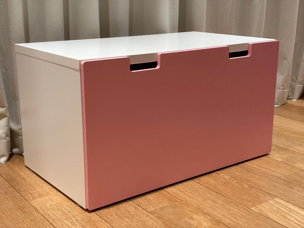 Banc coffre IKEA STUVA blanc et rose – excellent état, Ophalen, Zo goed als nieuw