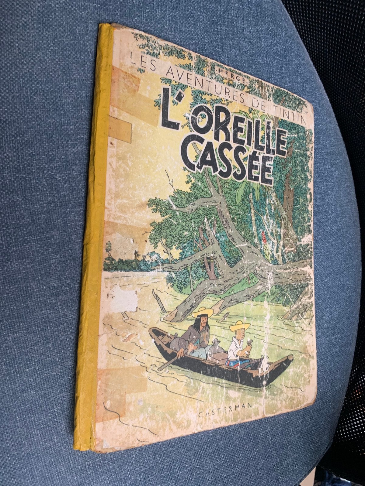 Tintin Oreille Cassee - jaren 40 -zeer oud, Boeken, Stripverhalen, Eén stripboek, Ophalen of Verzenden, Gelezen
