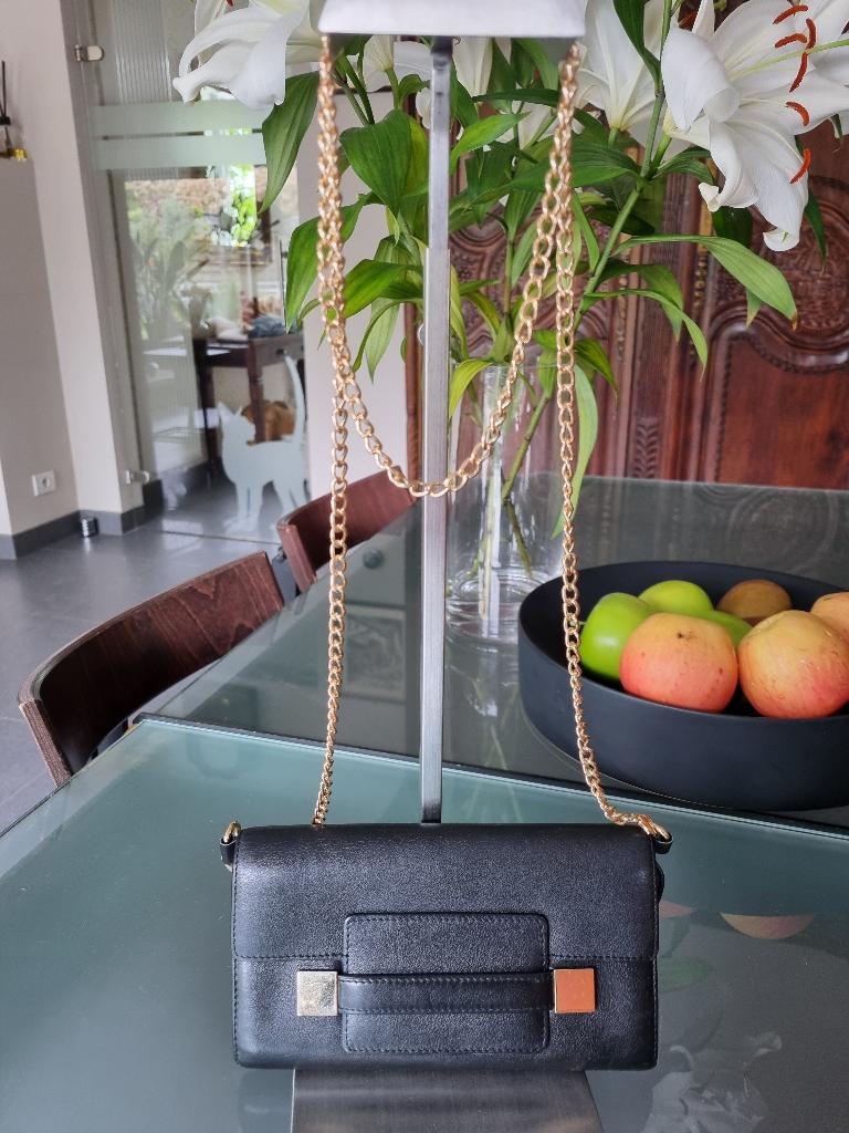 DELVAUX LONG WALLET PORTEFEUILLE ZWART, Enlèvement ou Envoi, Utilisé, Noir, Sac à bandoulière