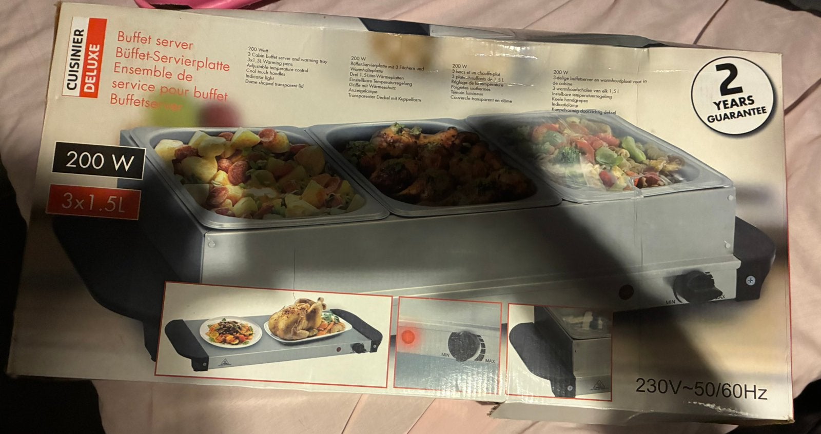 Nieuw Cuisinier buffetserver met warmhoudplaat 200W, Ophalen of Verzenden, Nieuw