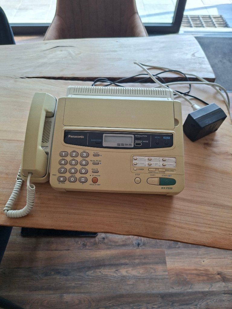 Vintage Panasonic KX-F550 Fax en telefoon,werk nog., Telecommunicatie, Ophalen, Gebruikt, Fax