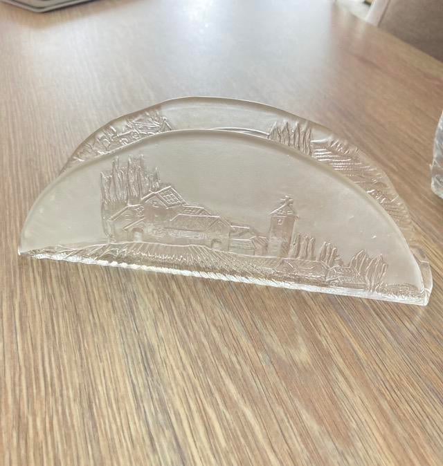 vintage kristallen servethouder uit Zweden, Antiek en Kunst, Antiek | Glaswerk en Kristal, Ophalen of Verzenden