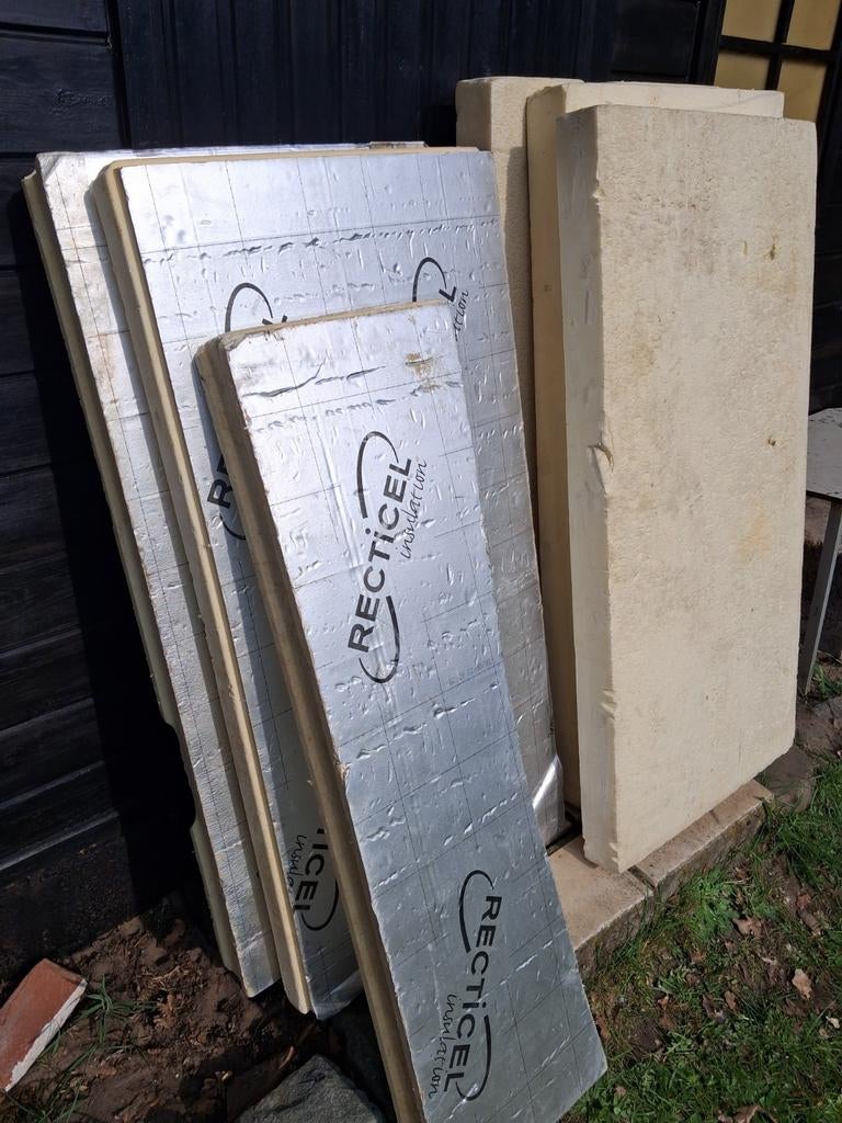 Pir isolatie dikte 8cm.5stuks Voor vloer ,muur of plat dak., Enlèvement