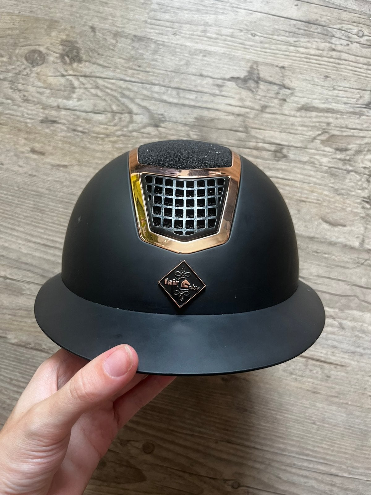 Casquette/TOK FAIRPLAY noire et rose, Animaux & Accessoires, Vêtements d'équitation, Enlèvement ou Envoi, Comme neuf, Bombe