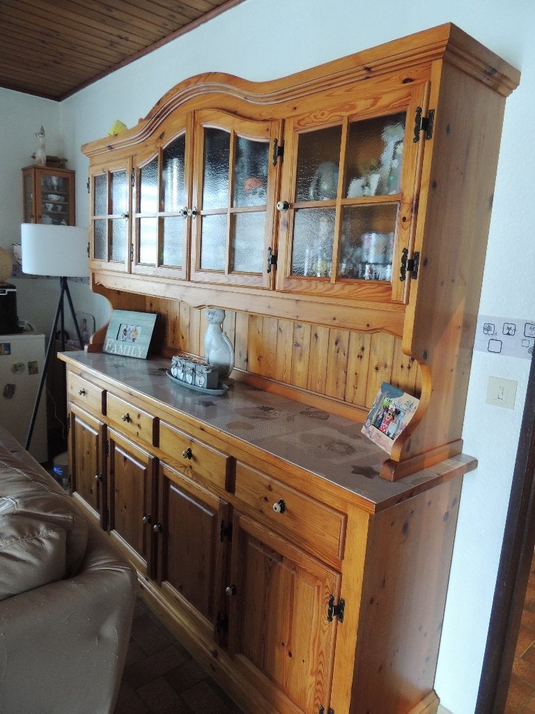 Buffet en pin massif verni, Maison & Meubles, Enlèvement, Pin