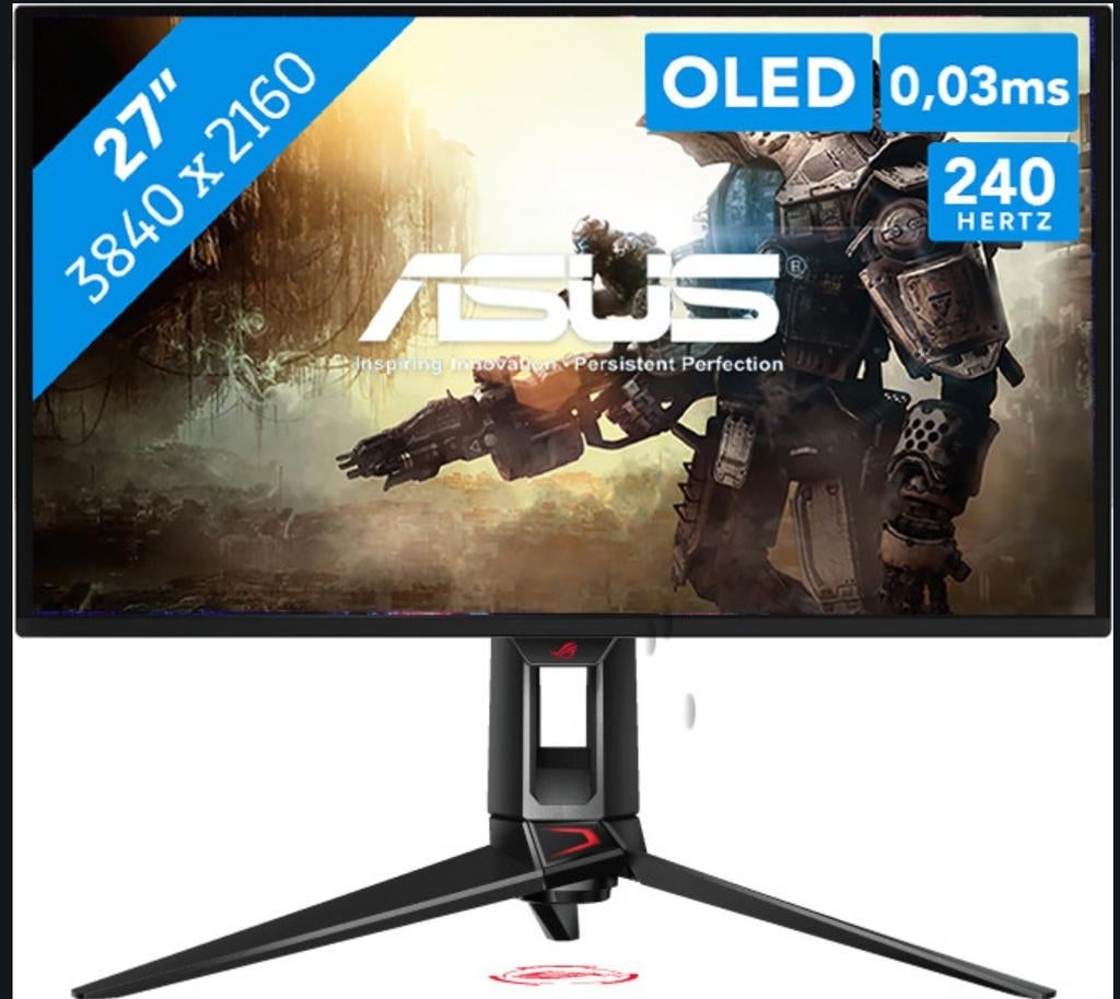 Asus ROG SWIFT OLED PG27UCDM 26.5" 4K 240HZ, Enlèvement, Gaming