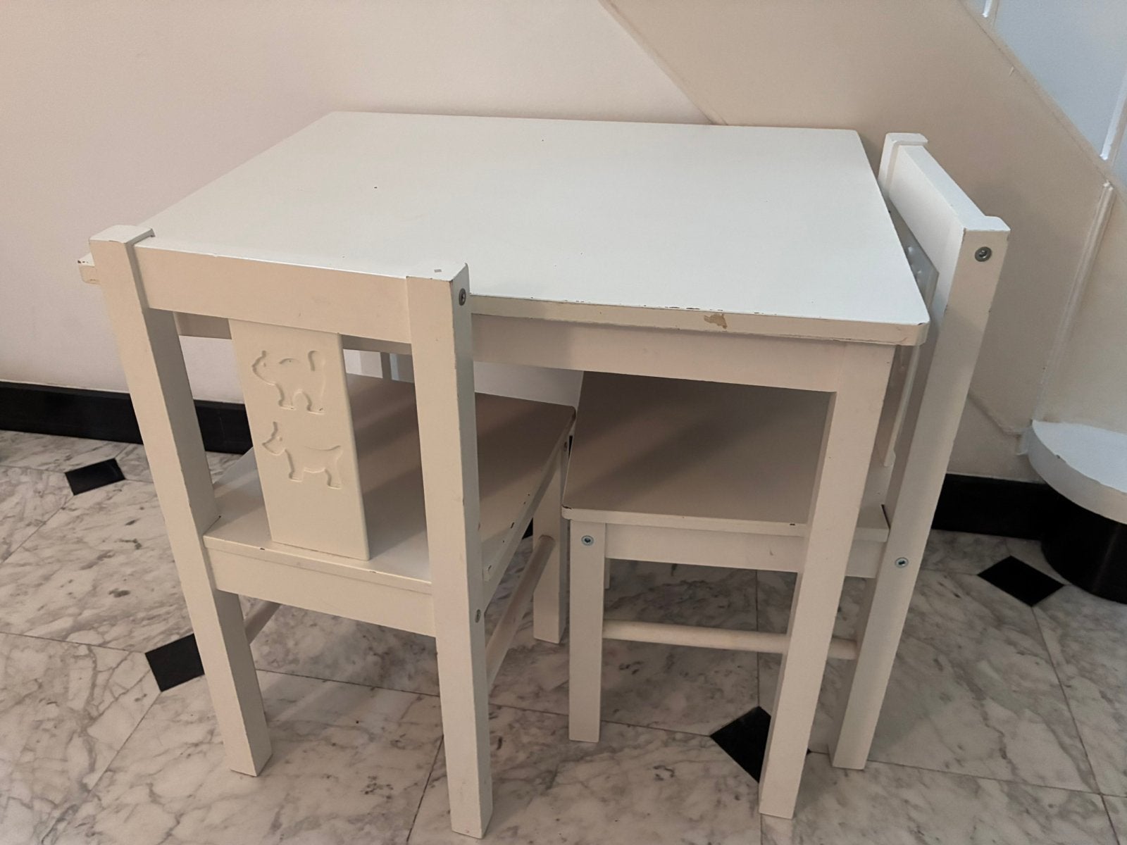 Kindertafel en stoel, Kinderen en Baby's, Ophalen, Gebruikt