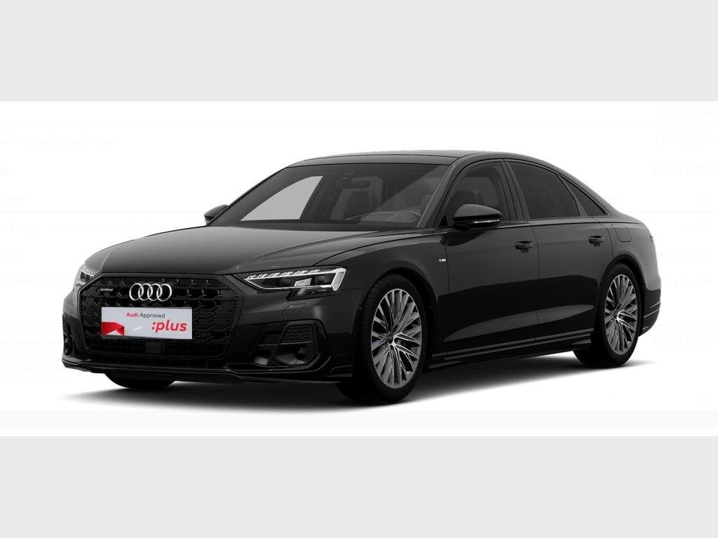 Audi A8 PHEV A8 PHEV 60 TFSI e Quattro Tiptronic (340 kW), Auto's, Audi, Automaat, Lederen bekleding, 42 g/km, Zwart