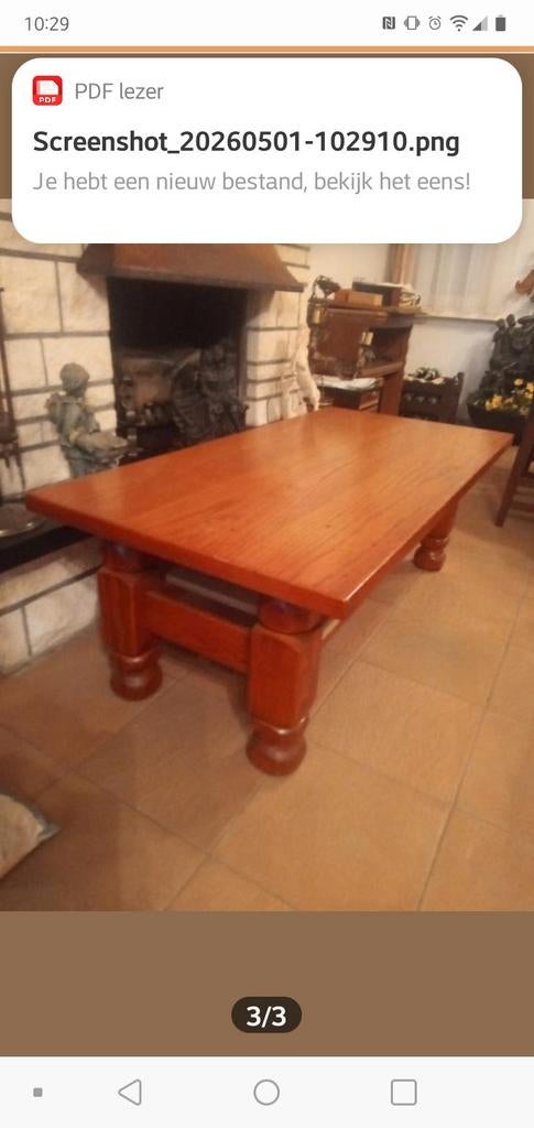 Table basse en chêne 130 x 65 x 47 À récupérer après avoir p, Maison & Meubles, Enlèvement