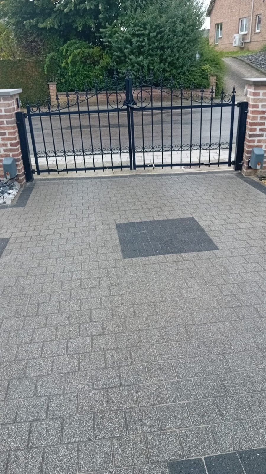 Barrière en fer forgé, Ophalen, Met poort, Gebruikt, Spijlenhekwerk