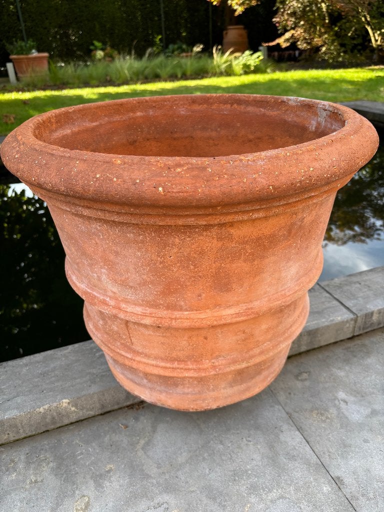 Dikke Hele Mooie Handgemaakte Terracina Terracotta Bloempot, 40 cm ou plus, 40 à 70 cm, Rond, Enlèvement