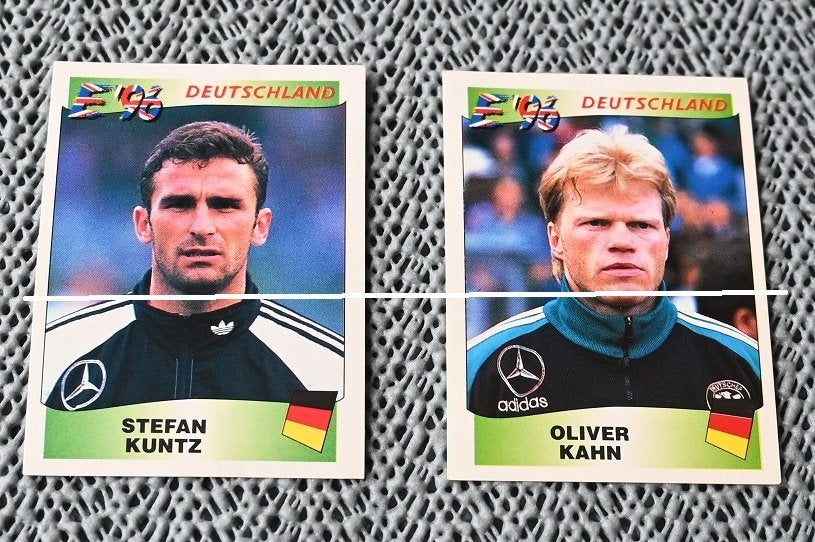 Panini/Europe '96/Allemagne/Dos noir/2 pièces, Envoi, Comme neuf, Affiche, Image ou Autocollant