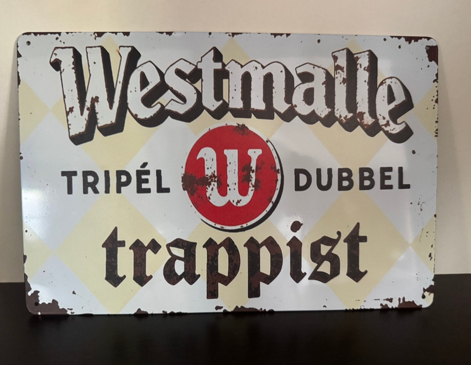 Metalen reclamebord Westmalle Trappist, Verzamelen, Ophalen of Verzenden, Nieuw, Reclamebord
