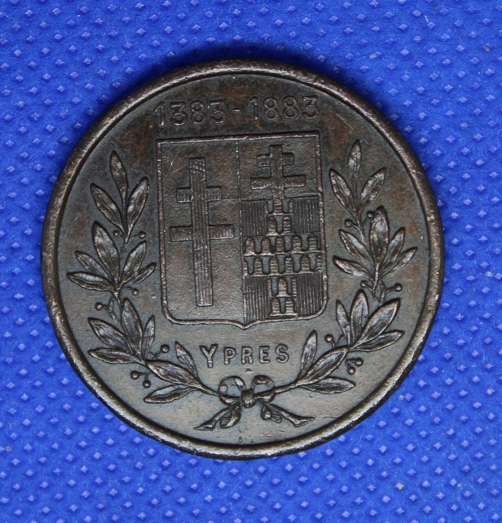 Ieper medaille Tuindag vijf honderste verjaardag, Ophalen of Verzenden, Brons